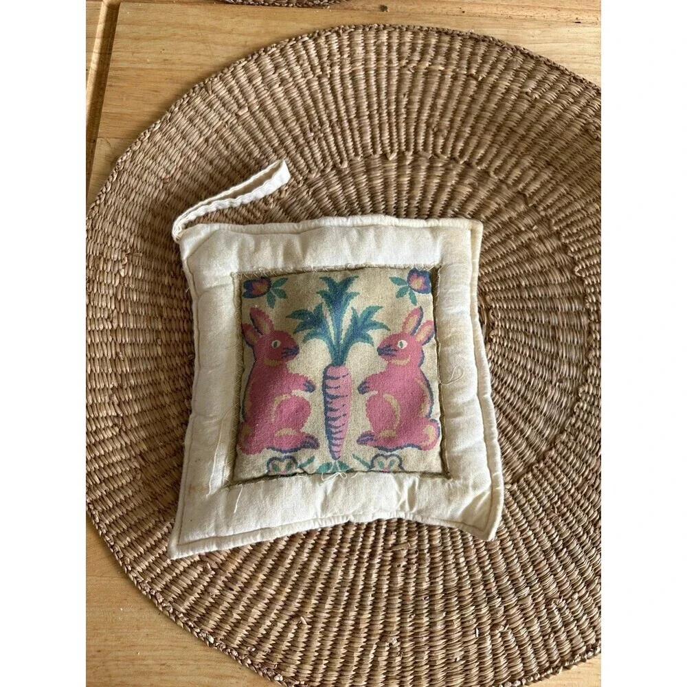 Vintage bunny rabbit decorative fabric